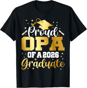 Opa Senior 2026 Proud Opa of A Class of 2026 Graduate T-Shirt - T-Shirt | Black