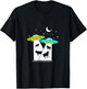 Alien Cow Abduction UFO Area Free the Aliens Shirt T-Shirt - T-Shirt | Black