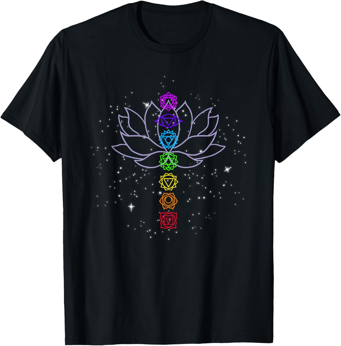 Magical Mandala Lotus Lines Cool Mandala Design Lovers Gift T-Shirt - T-Shirt | Black