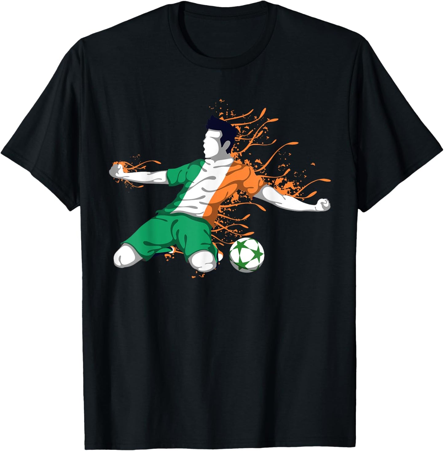 Ireland National Soccer - Irish Flag Football Lover Gifts T-Shirt - T-Shirt | Black