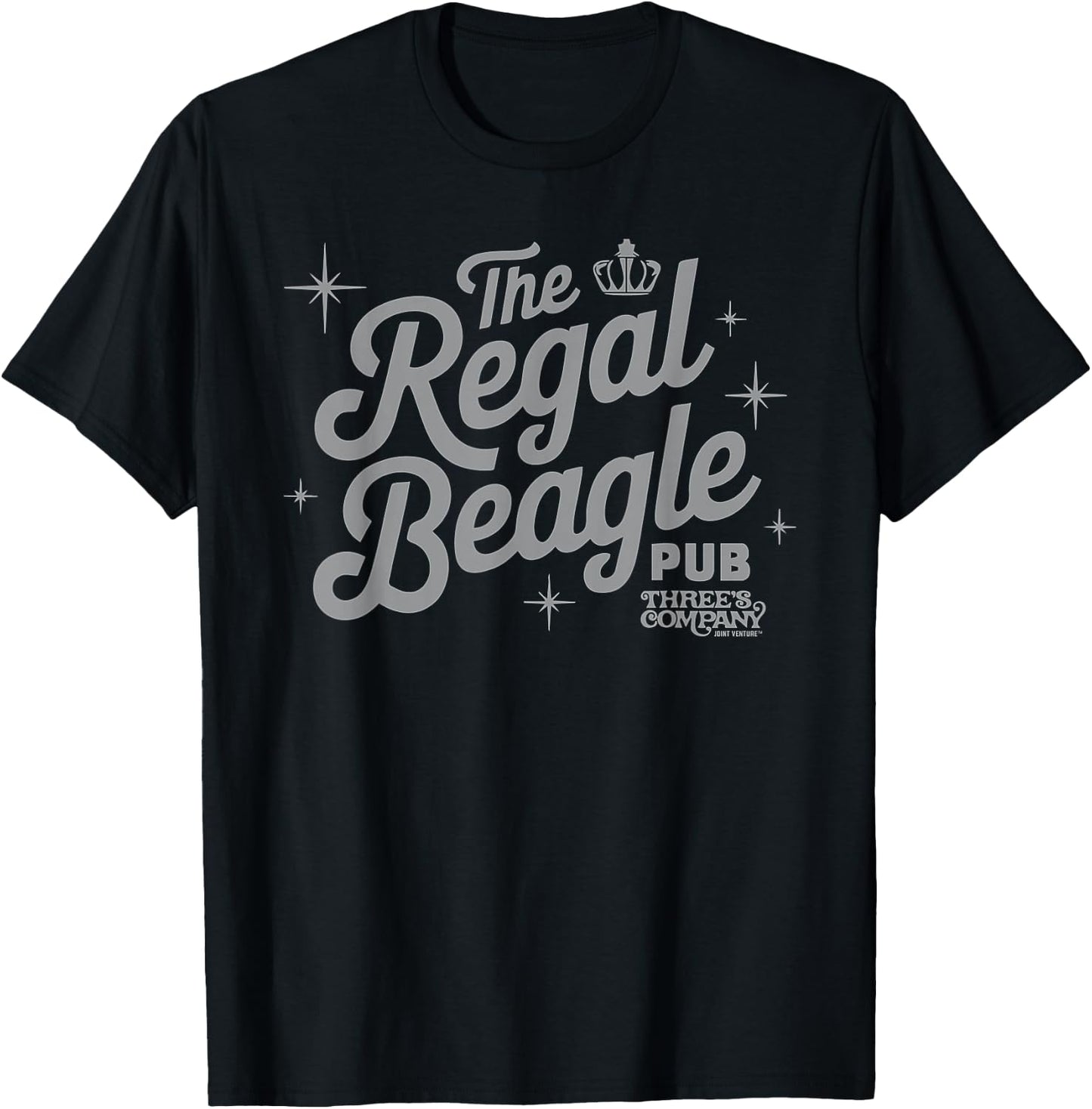 The Regal Beagle Pub Vintage Three's Company Logo T-Shirt - T-Shirt | Black