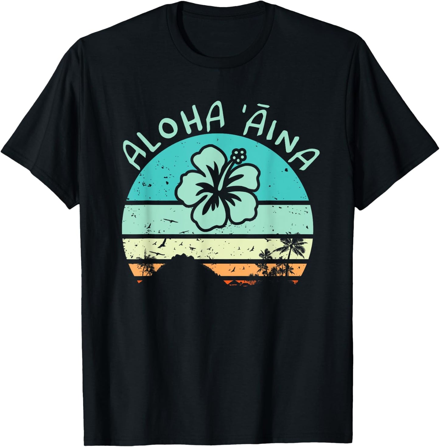 Aloha Aina Love of The Land T Shirt for Hawaii Hippies T-Shirt - T-Shirt | Black