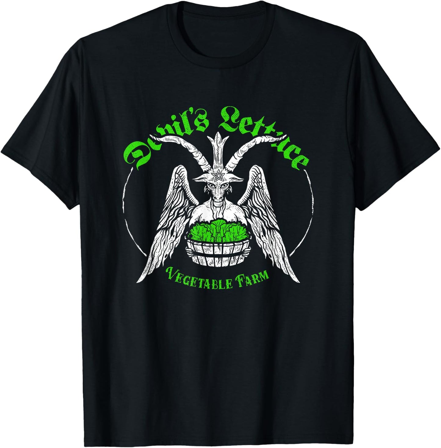 The Devils Lettuce Vegetable Farm - Dank Meme Funny T-Shirt - T-Shirt | Black