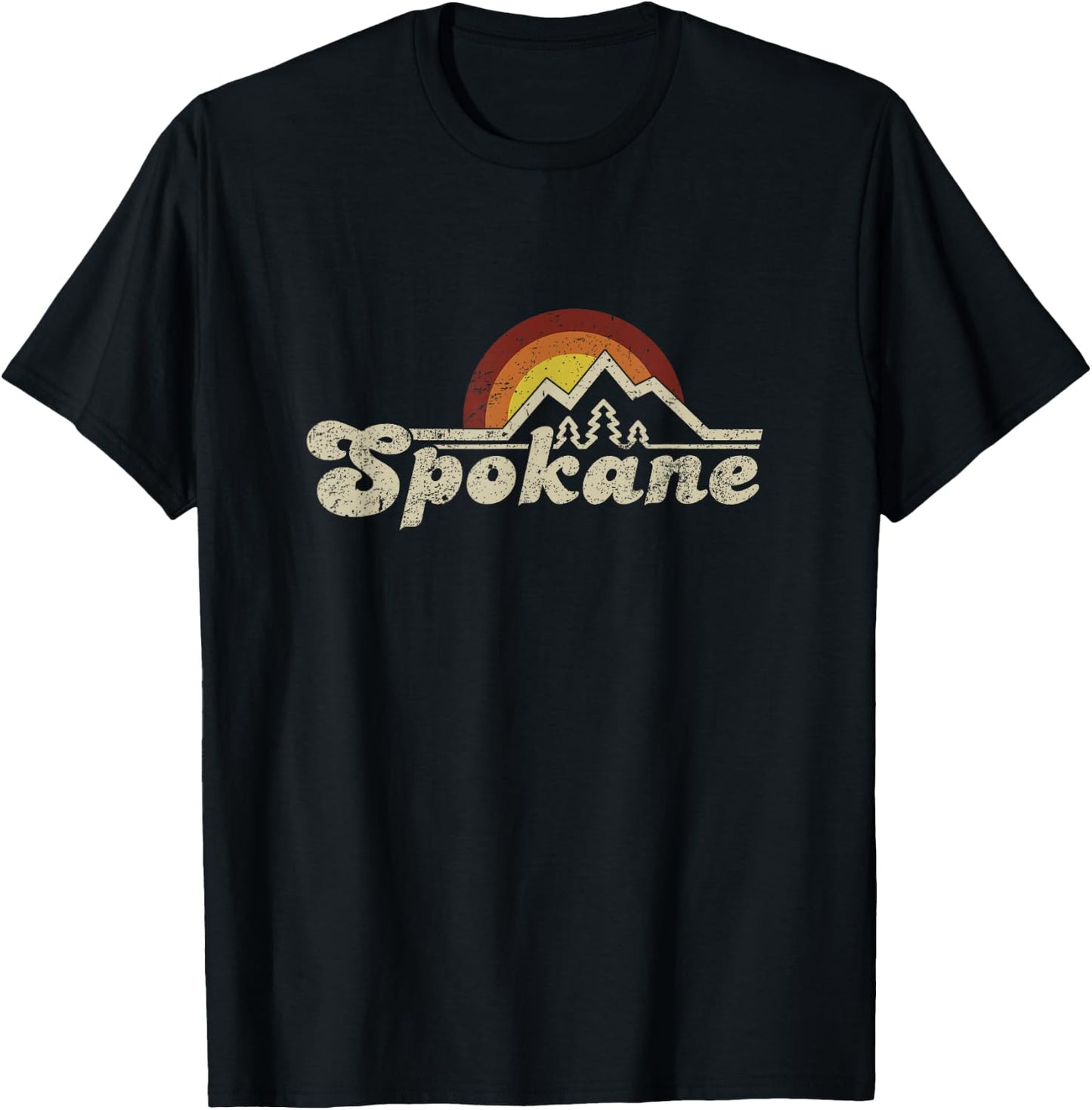 Spokane Washington retro vintage shirt and gift T-Shirt - T-Shirt | Black