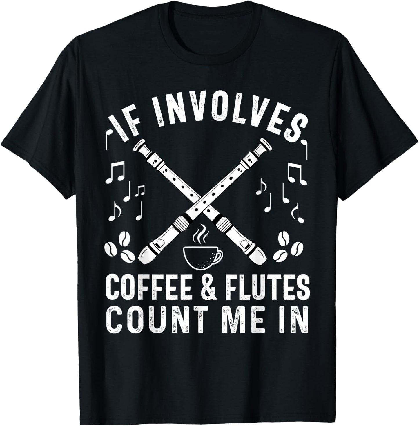 Flute Players Women Girl Mom Daughter Flutist Marching Band T-Shirt - T-Shirt | Black