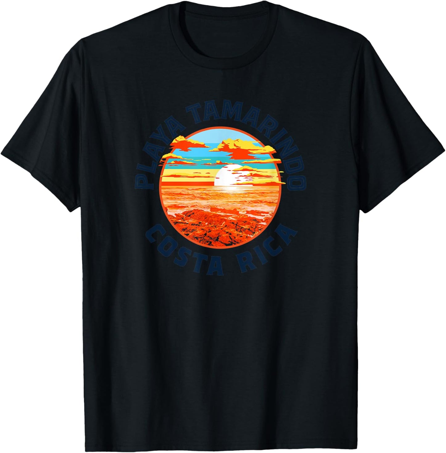 Playa Tamarindo Vintage Costa Rica Surf Style Graphic T-Shirt - T-Shirt | Black