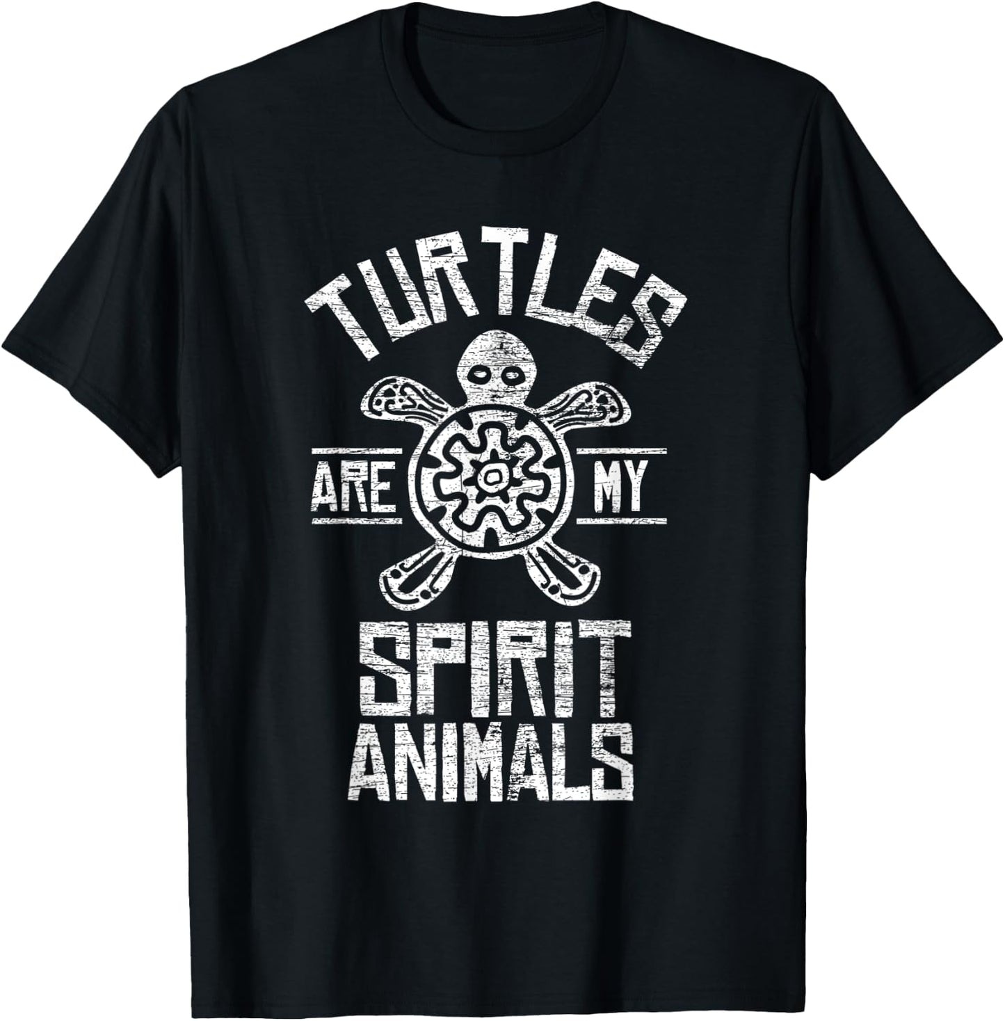 Turtles Are My Spirit Animal Vintage T-Shirt - T-Shirt | Black