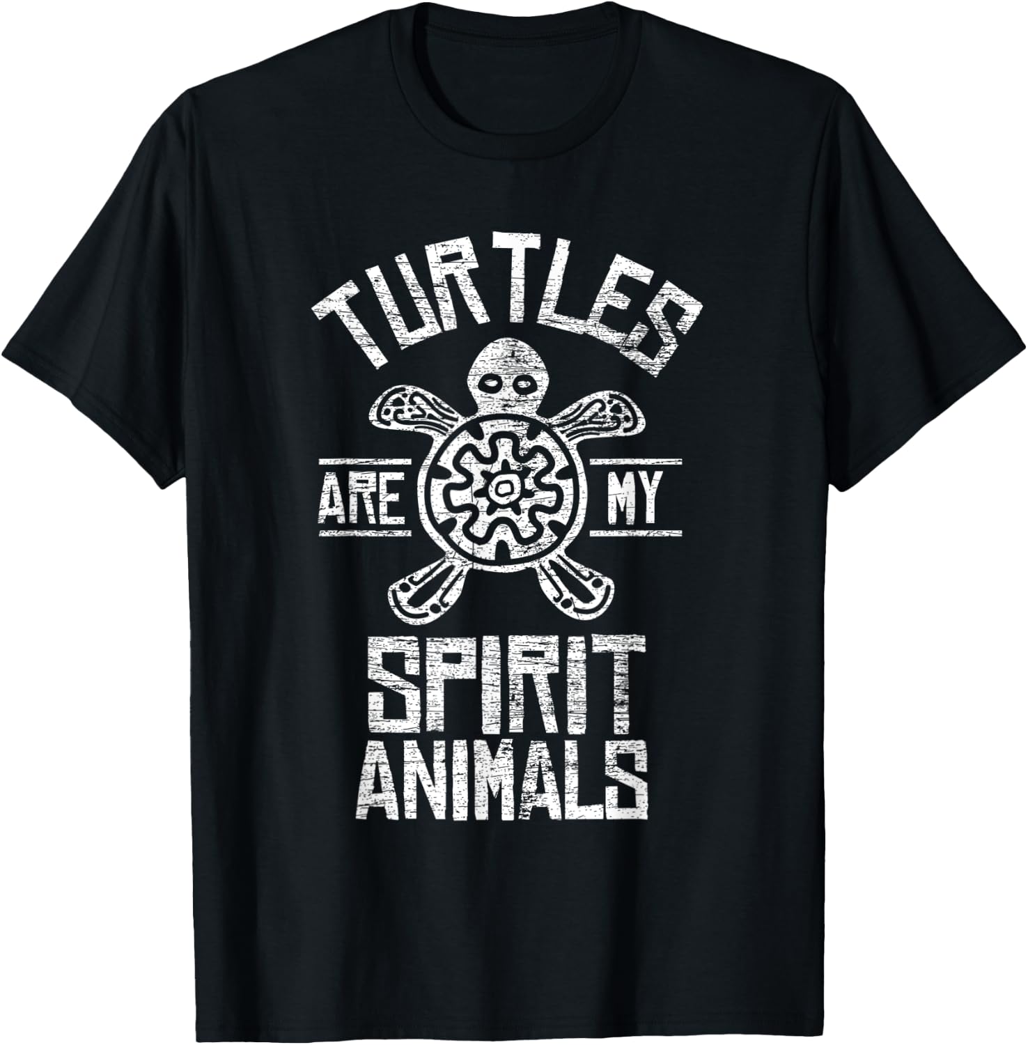 Turtles Are My Spirit Animal Vintage T-Shirt - T-Shirt | Black