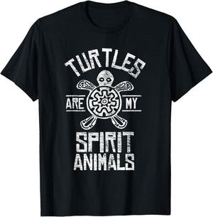 Turtles Are My Spirit Animal Vintage T-Shirt - T-Shirt | Black