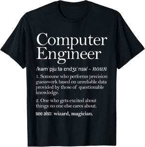 Computer Engineer Definition Apparel, Computer Engineering T-Shirt - T-Shirt | Black