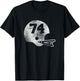 Vintage Football Jersey Number 74 Player Number T-Shirt - T-Shirt | Black