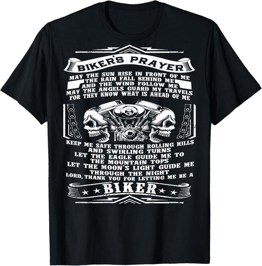 Biker's Prayer T-Shirt - T-Shirt | Black