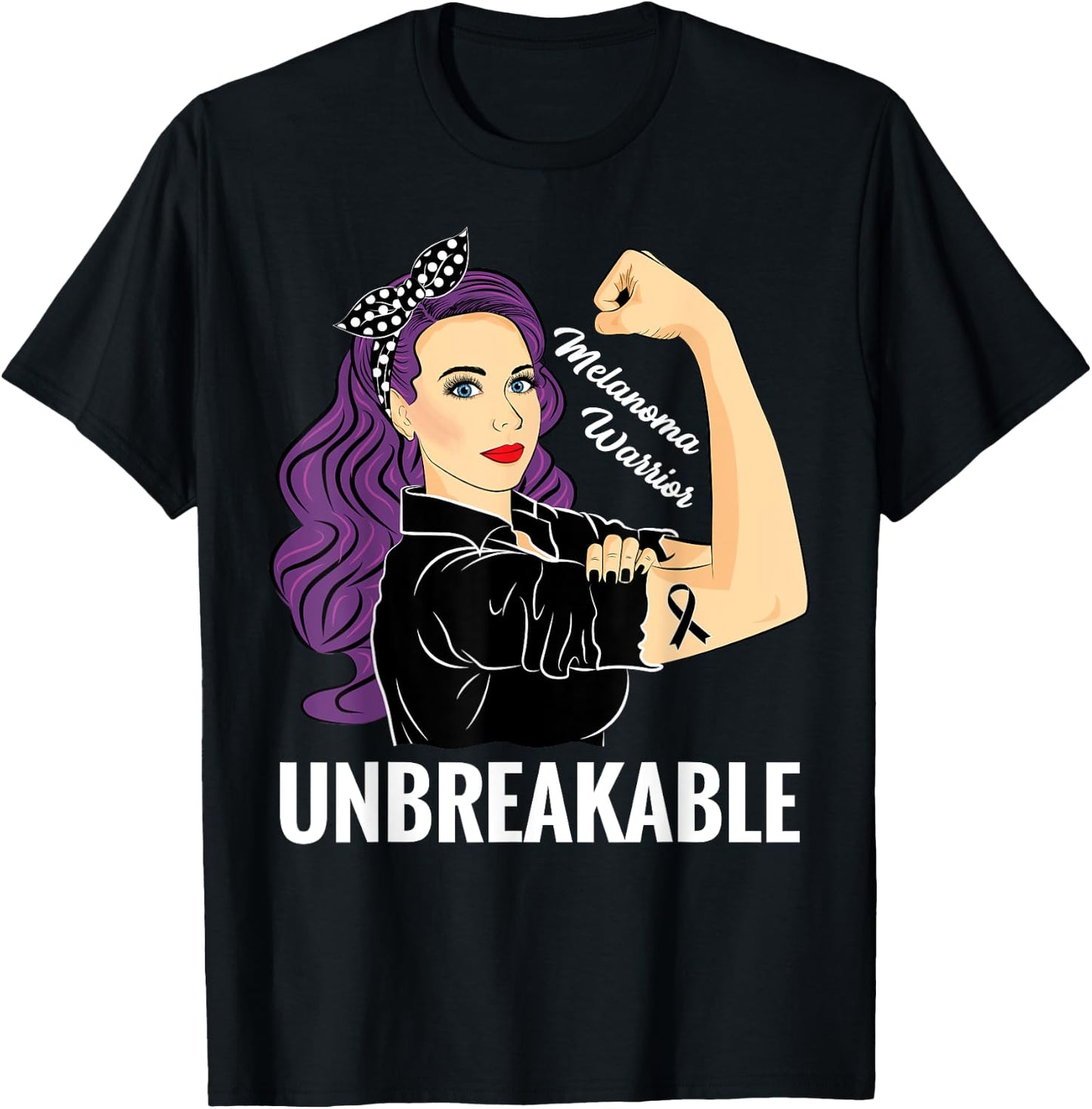 Melanoma Awareness Products Warrior Unbreakable T-Shirt - T-Shirt | Black