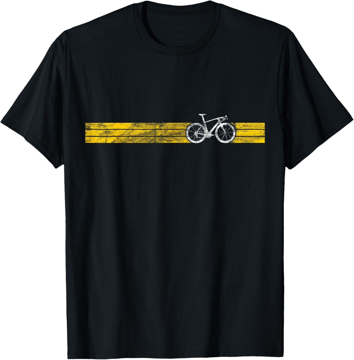 Yellow Winners Funny Bike Racing Pelotons Cyclists Cycling T-Shirt - T-Shirt | Black