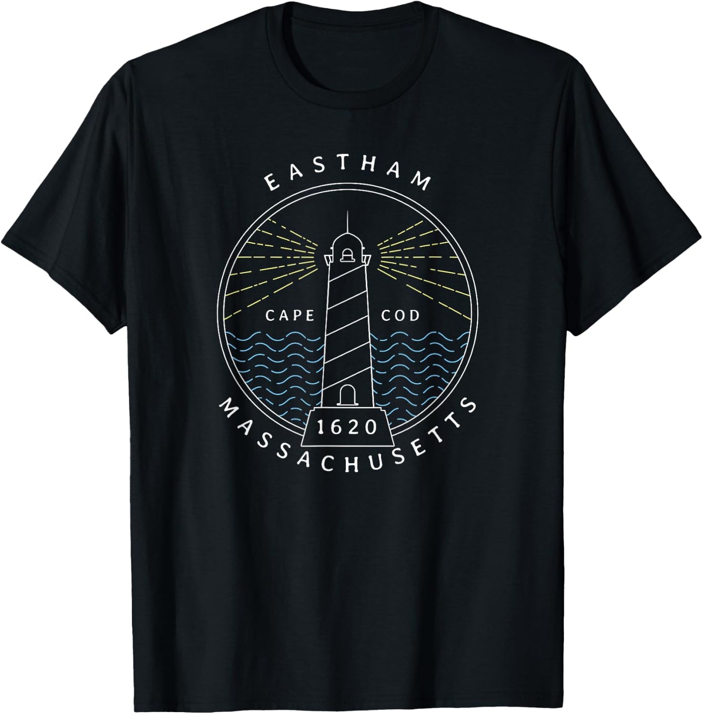 Cape Cod Shirt Eastham Lighthouse Massachusetts Souvenir T-Shirt - T-Shirt | Black