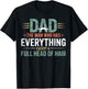 Dad The Man Who Has Everything Except A Full Head of Hair T-Shirt - T-Shirt | Black