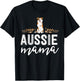 Aussie Mama Dog Mom Shirt Australian Shepherd T-Shirt - T-Shirt | Black