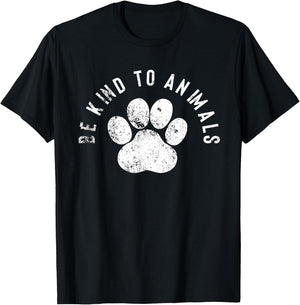 Be Kind to Animals - Animal Rights T-Shirt - T-Shirt | Black