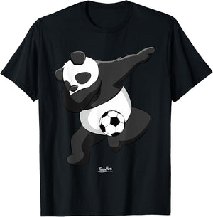 Dabbing Panda Soccer - Boys Panda T-Shirt - T-Shirt | Black