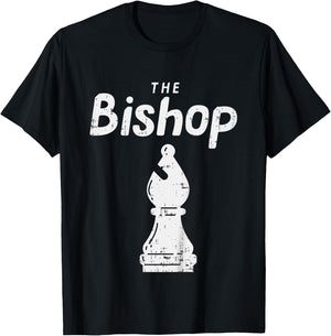 Kids Chess Piece The Bishop Shirt Halloween Matching Costume T-Shirt - T-Shirt | Black