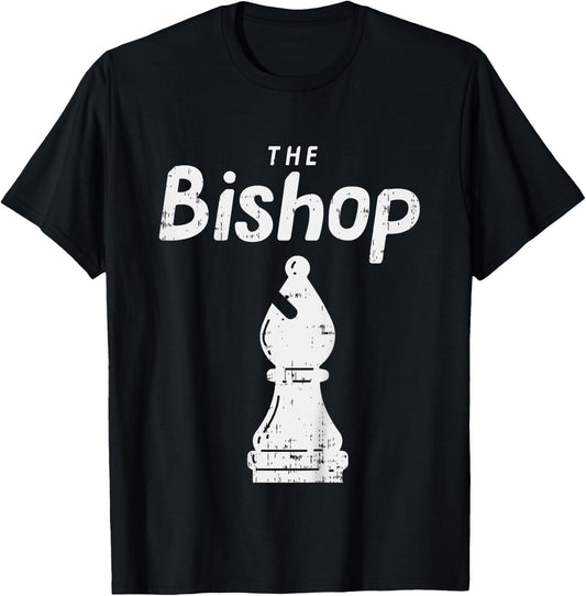 Kids Chess Piece The Bishop Shirt Halloween Matching Costume T-Shirt - T-Shirt | Black