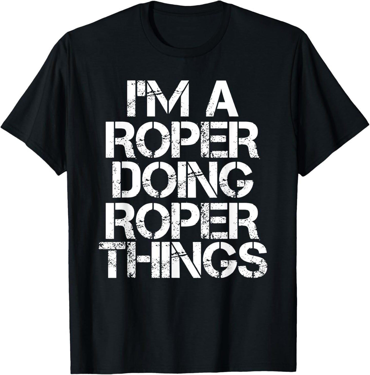 ROPER Funny Surname Family Tree Birthday Reunion Gift T-Shirt - T-Shirt | Black