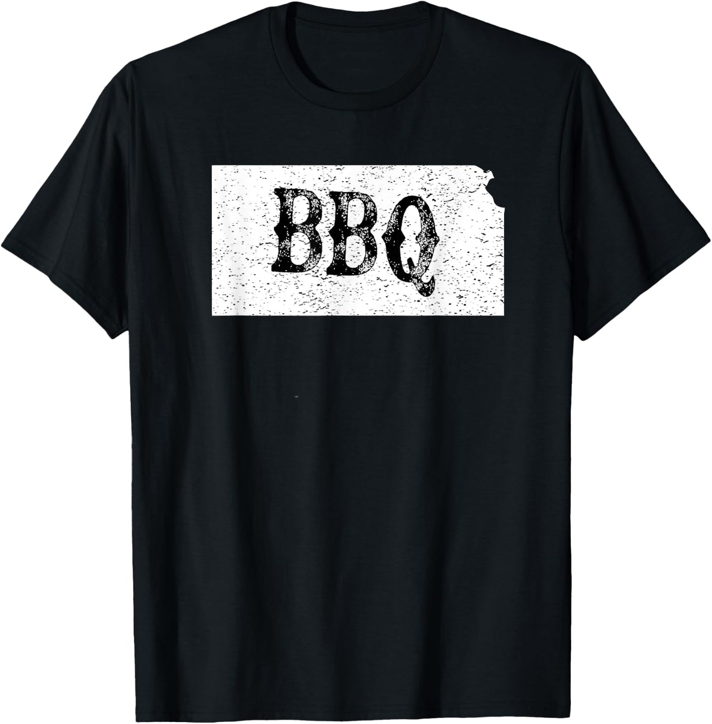 Vintage State of Kansas BBQ Barbecue Brisket T-Shirt - T-Shirt | Black
