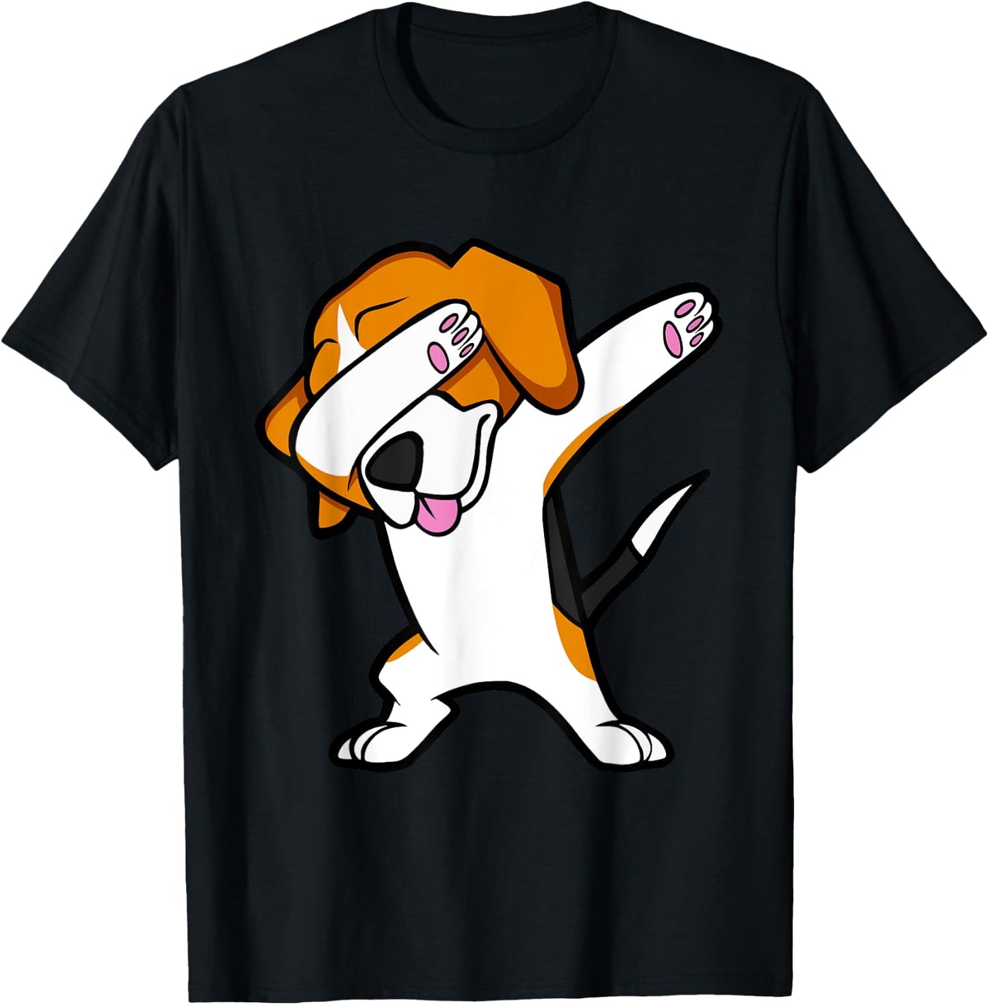 Funny Dabbing Beagle Hip Hop Dance Dab Dog Shirt Men Women Girls Kids T-Shirt - T-Shirt | Black