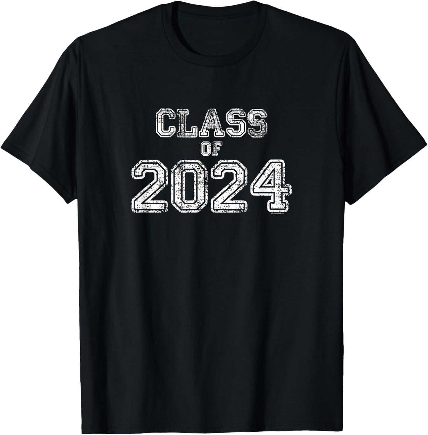 Class of 2024 | Senior 2024 Graduation Vintage School Spirit T-Shirt - T-Shirt | Black