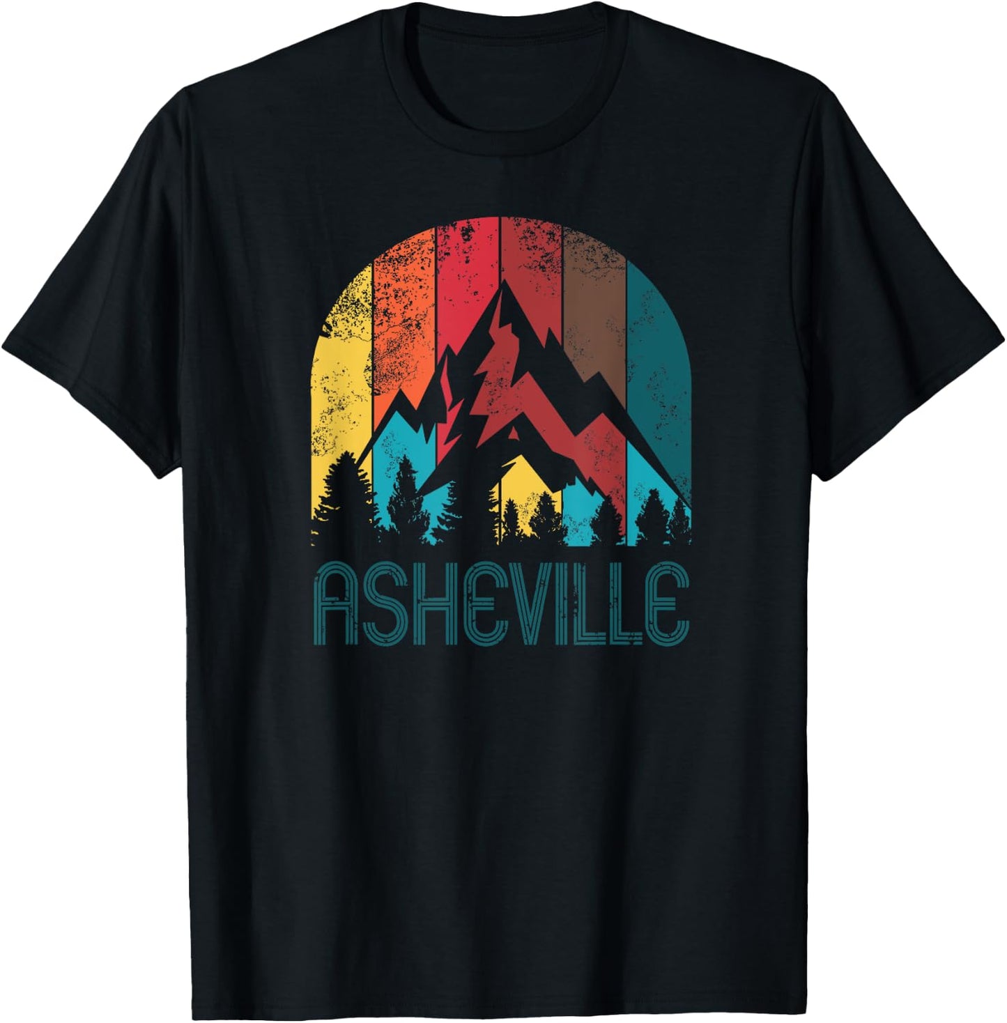 Retro Asheville T Shirt Women and Kids T-Shirt - T-Shirt | Black