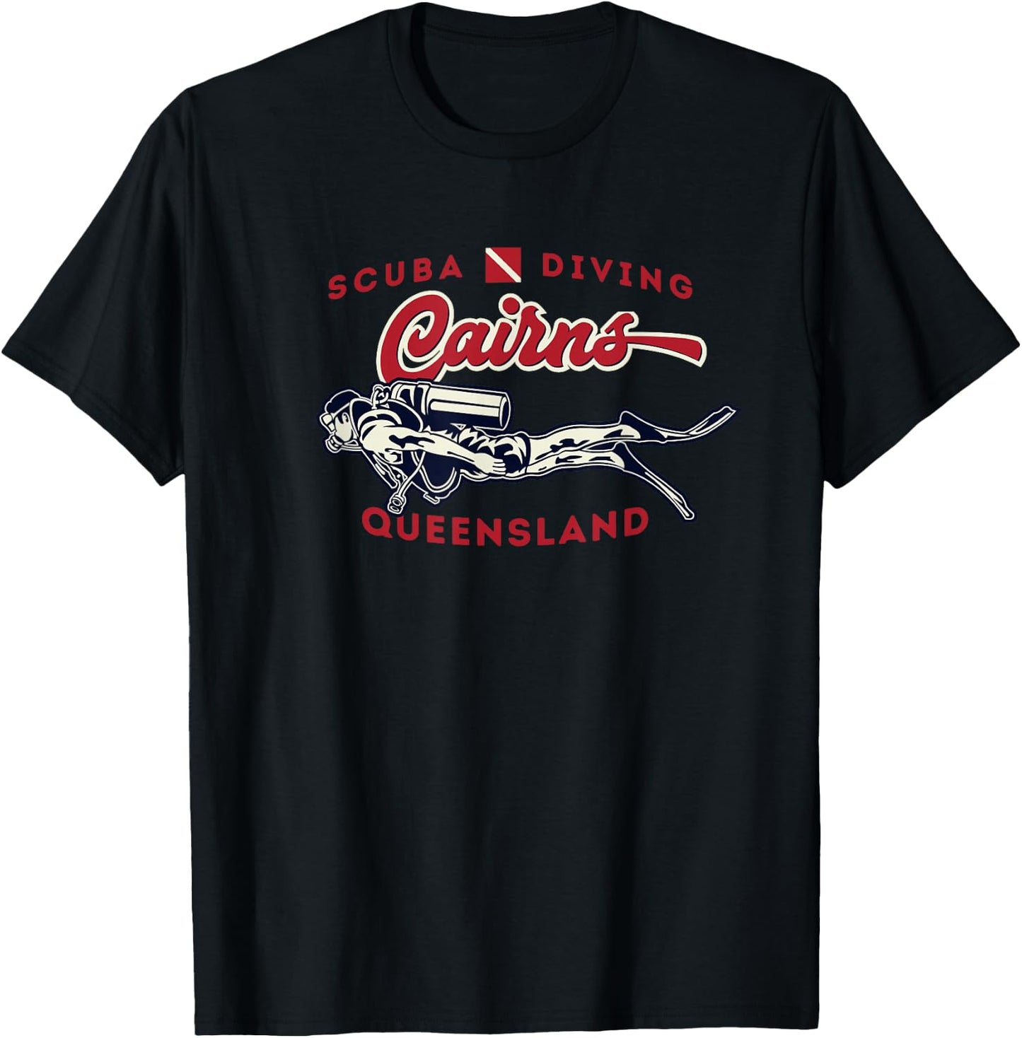 Cairns Queensland Australia Scuba Diver T-Shirt - T-Shirt | Black