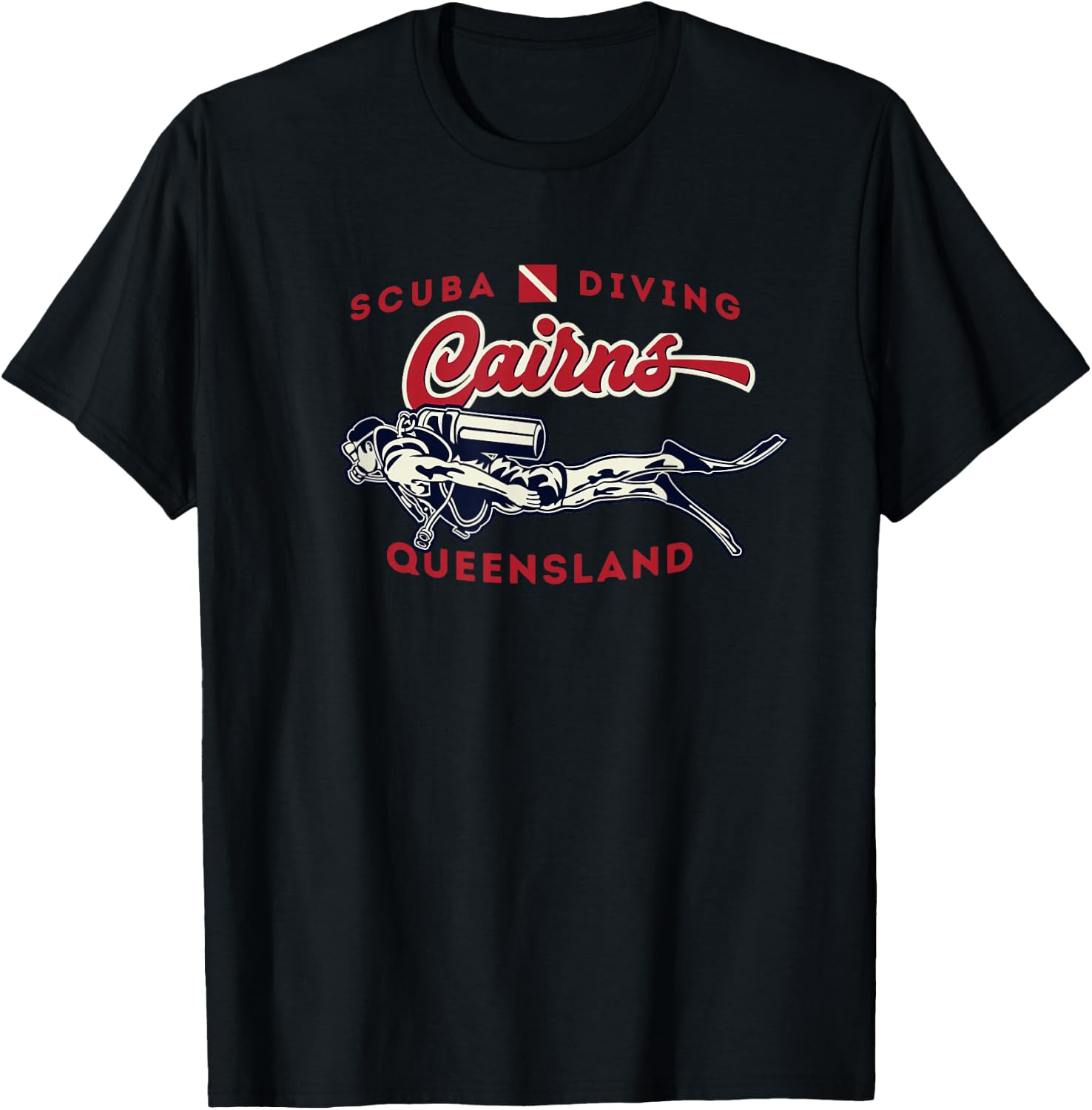 Cairns Queensland Australia Scuba Diver T-Shirt - T-Shirt | Black