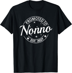 Promoted to Nonno est 2027 Baby Shower Boy Girl Coming T-Shirt - T-Shirt | Black