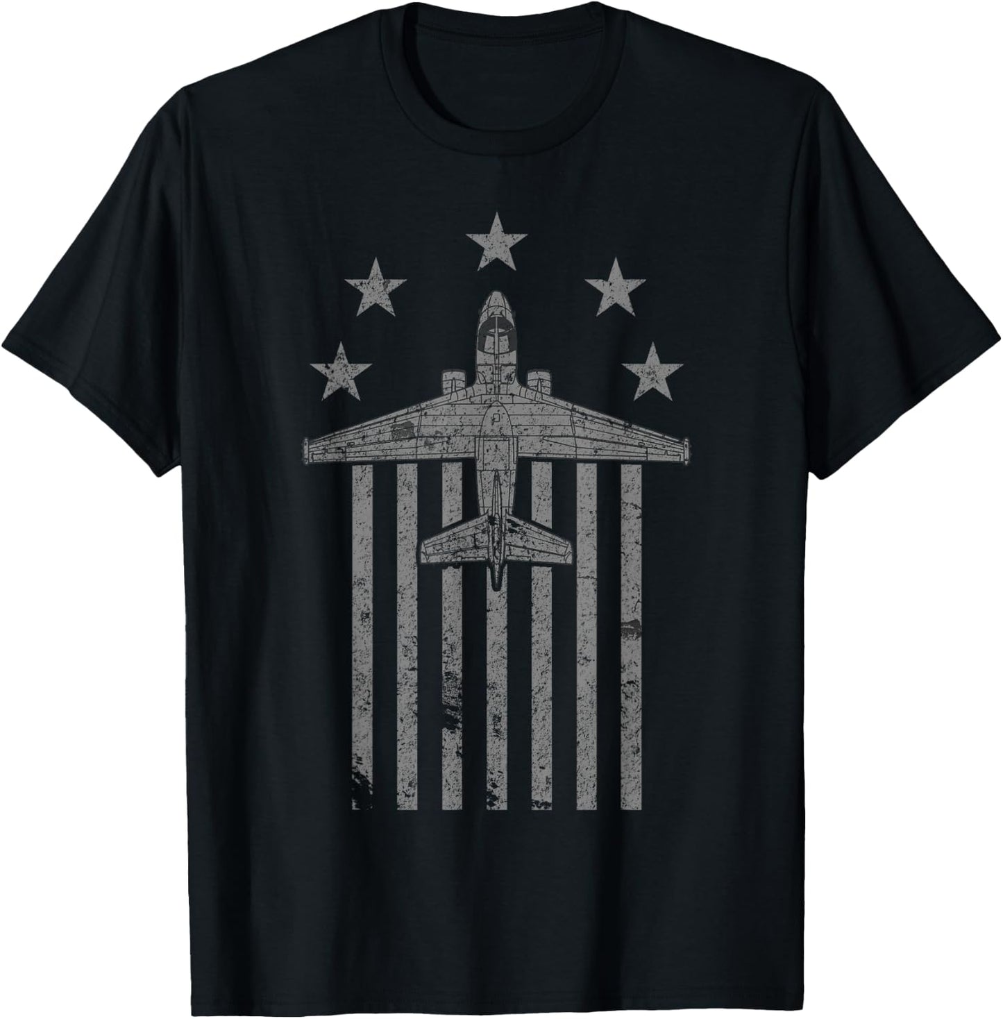 S-3 Viking Stars & Bars Vintage ASW Jet Airplane T-Shirt - T-Shirt | Black