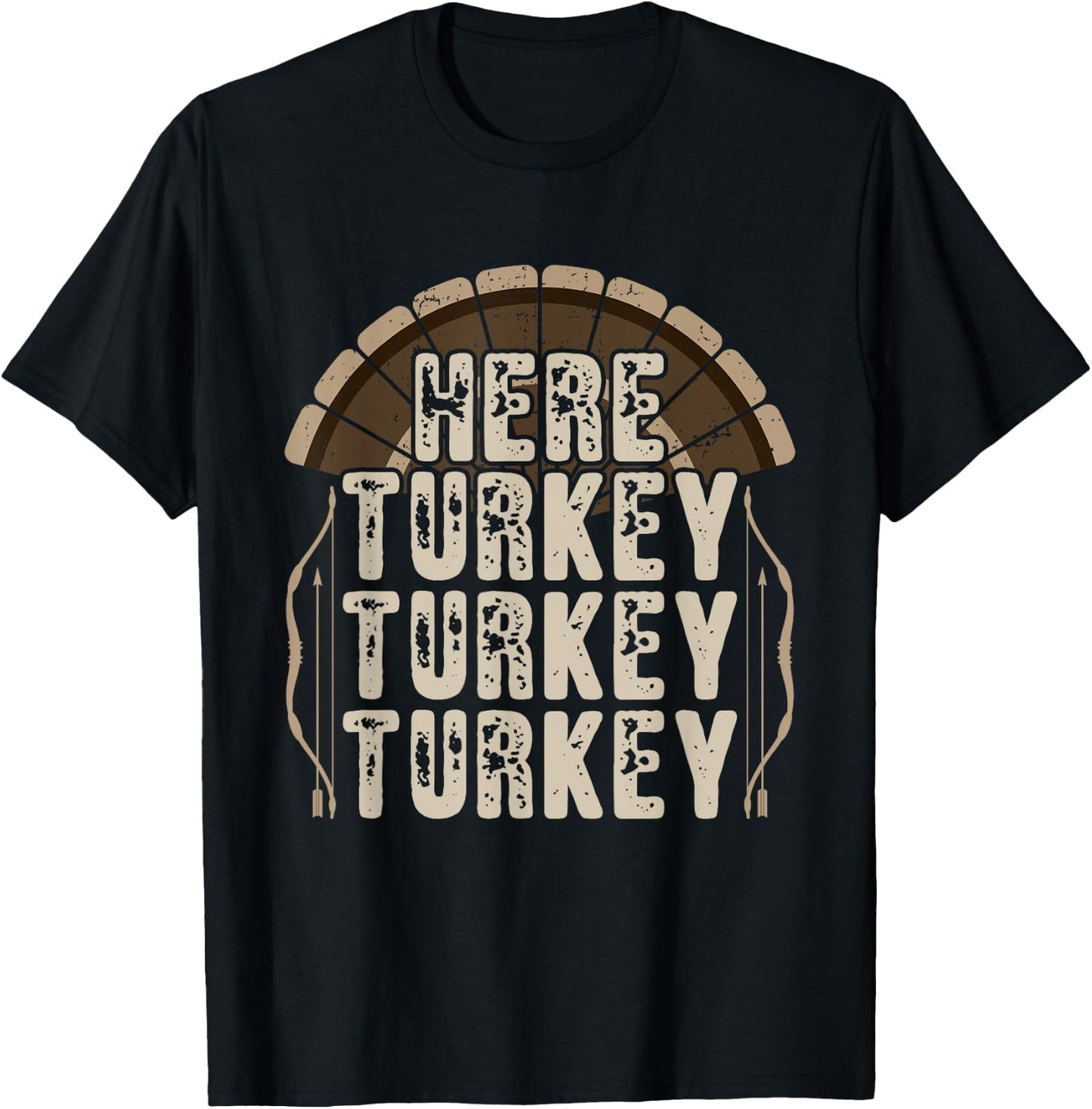 Turkey hunting Funny bow turkey hunter gift T-Shirt - T-Shirt | Black