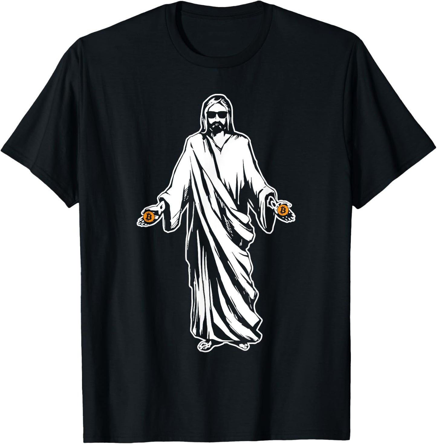 Jesus Bitcoin Funny Cryptocurrency Digital Currency T-Shirt - T-Shirt | Black