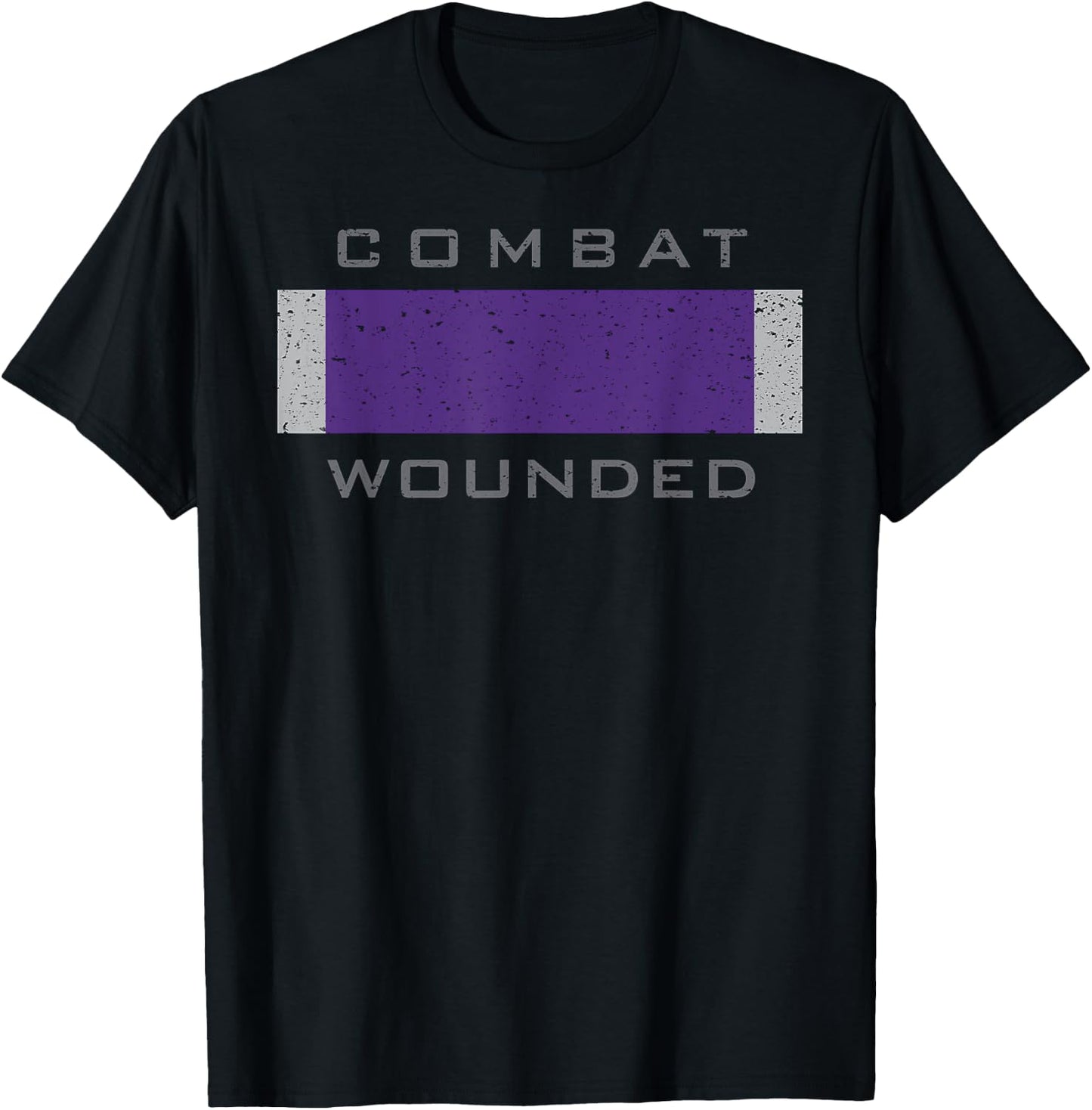Purple Heart Award Veteran Combat Wounded T-Shirt - T-Shirt | Black