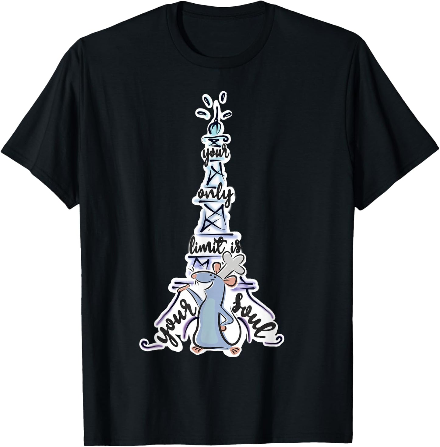 Disney Pixar Ratatouille Remy Your Only Limit is Your Soul Small T-Shirt - T-Shirt | Black