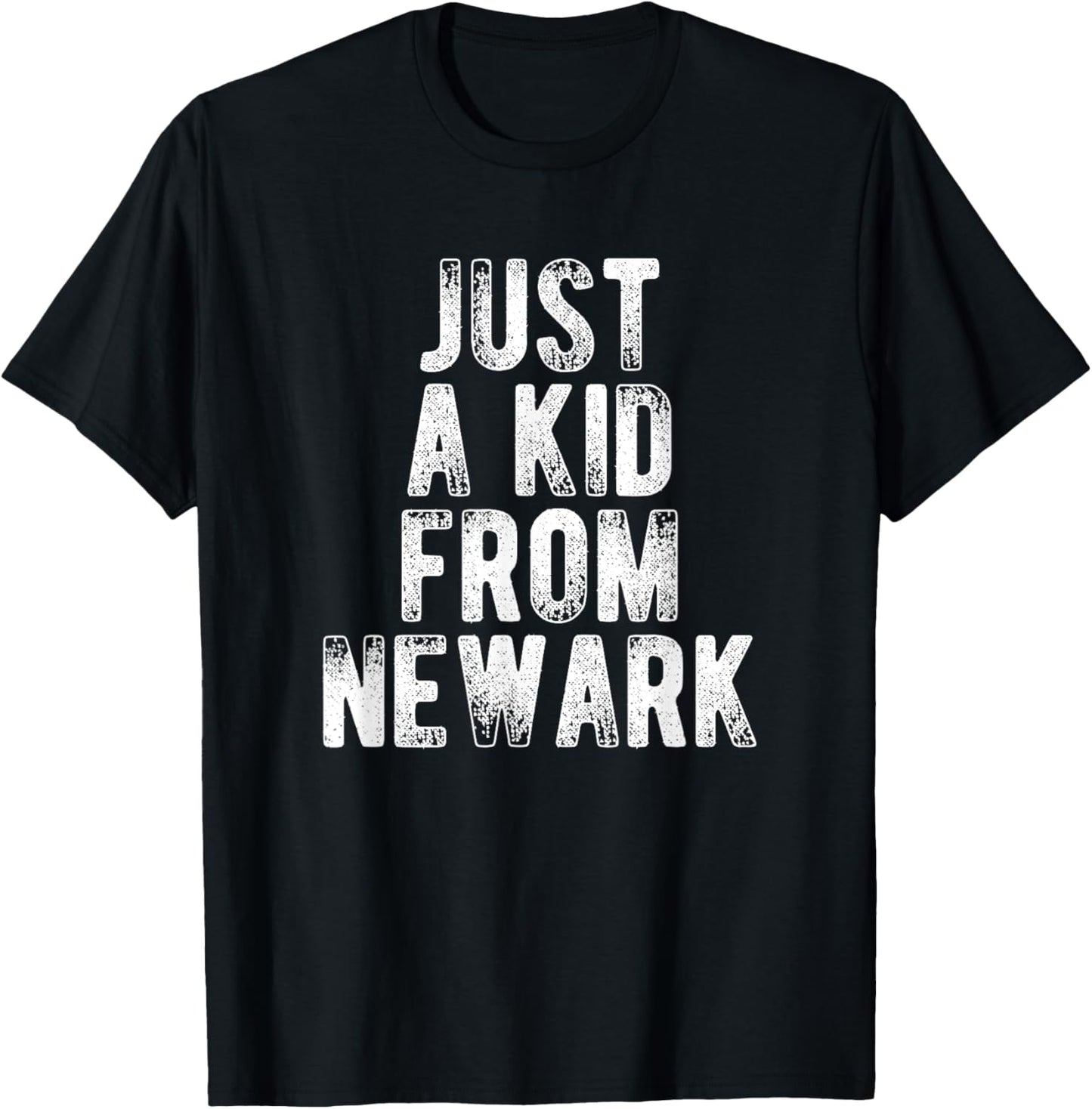 Just A Kid From Newark Retro Love Hometown Newark T-Shirt - T-Shirt | Black