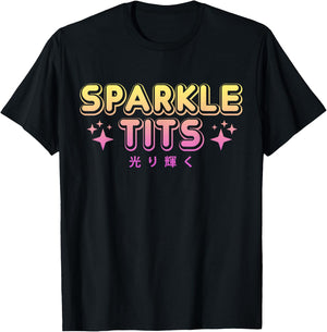 Pastel Goth Kawaii T Shirt - Sparkle Tits Sarcastic Gift T-Shirt - T-Shirt | Black