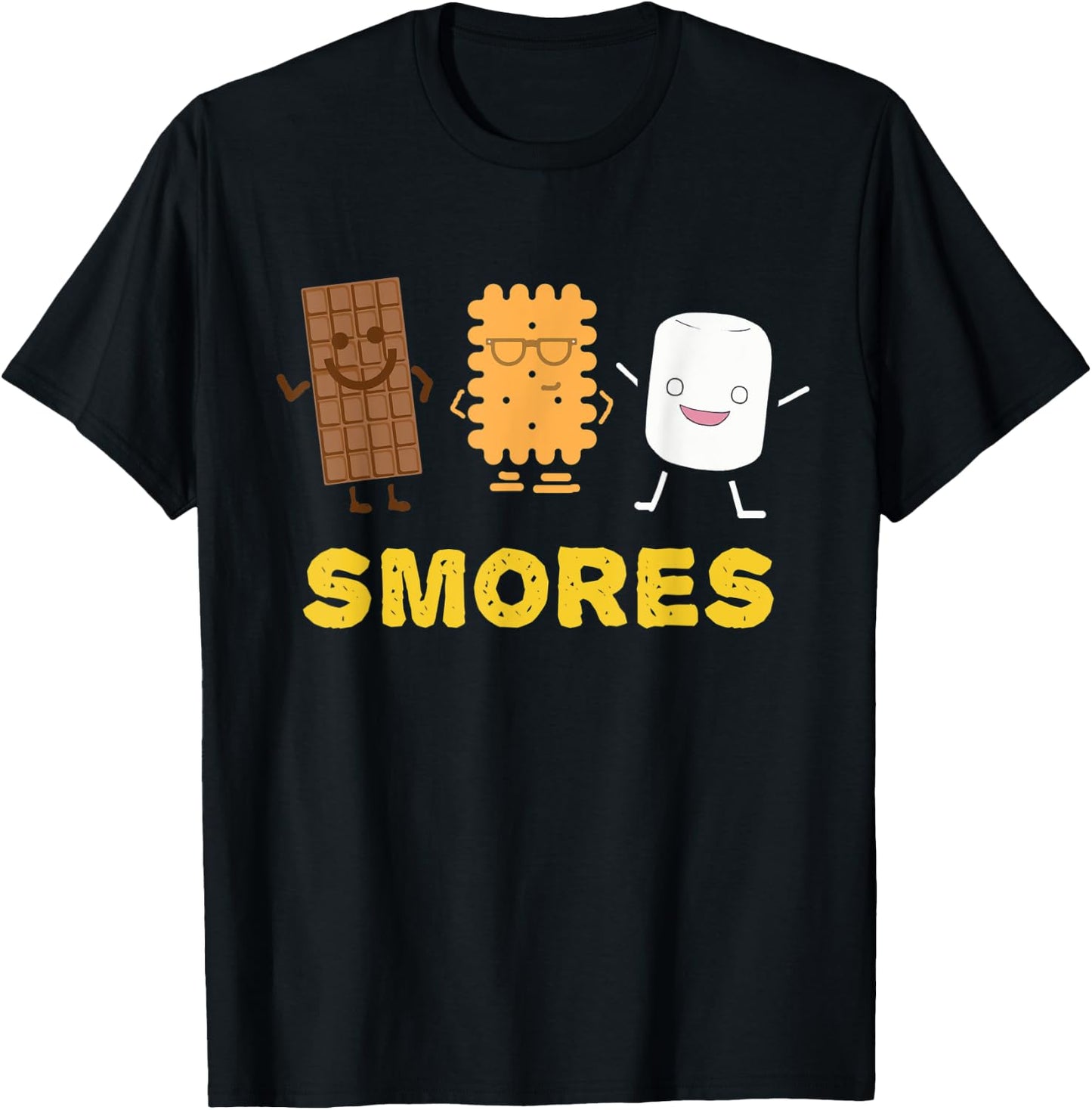 Funny Camping Smores T-Shirt - T-Shirt | Black