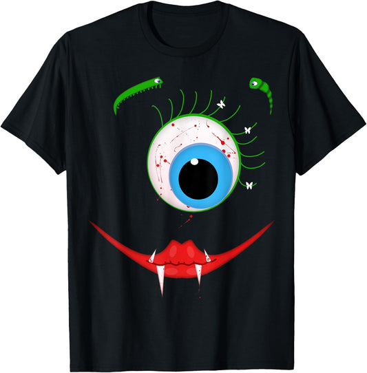 Cute Scary One-Eyed Bloodsucking Monster Halloween Costume T-Shirt - T-Shirt | Black