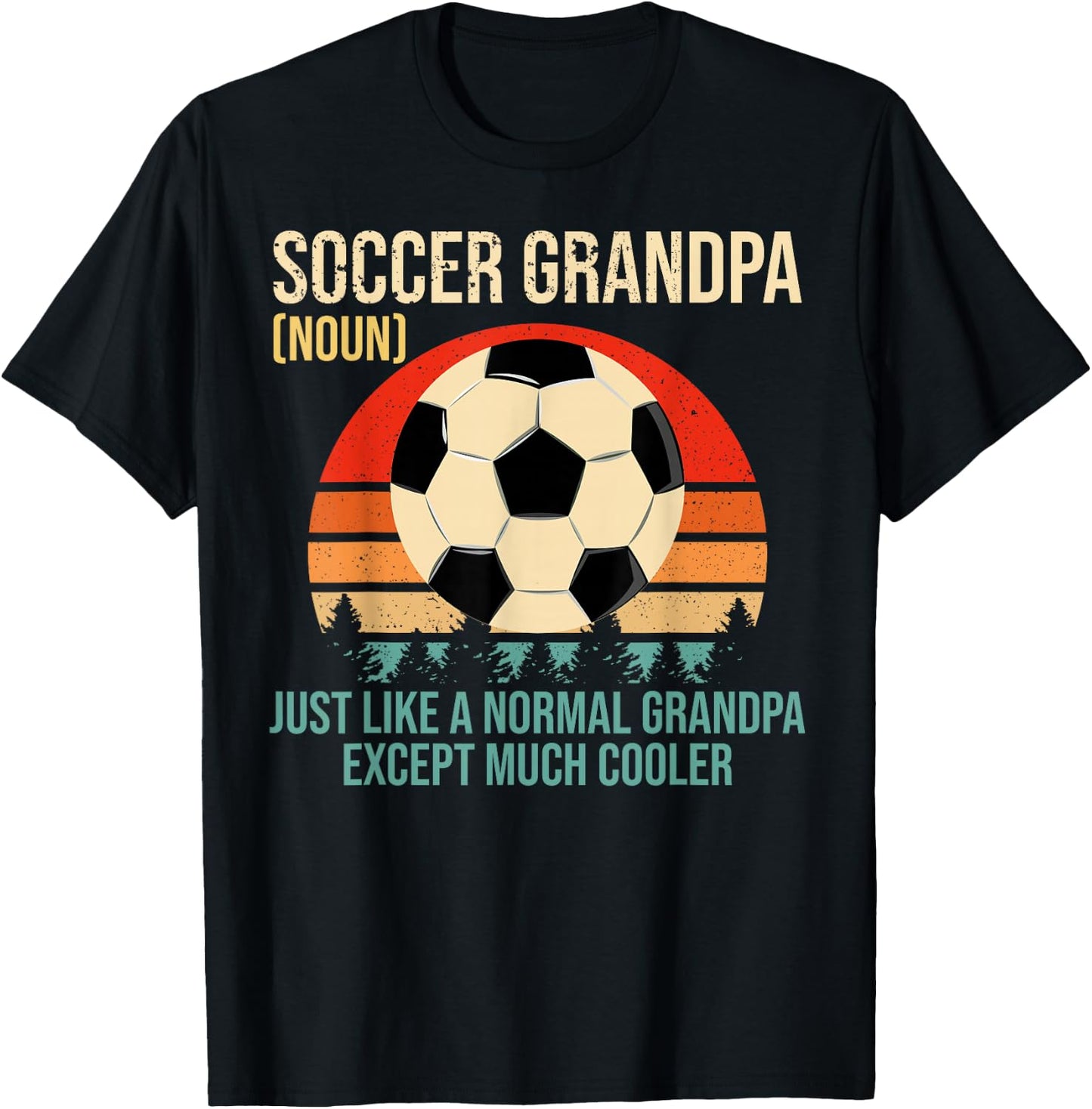 Retro Soccer Grandpa Definition Shirt Soccer Player Grandpa T-Shirt - T-Shirt | Black