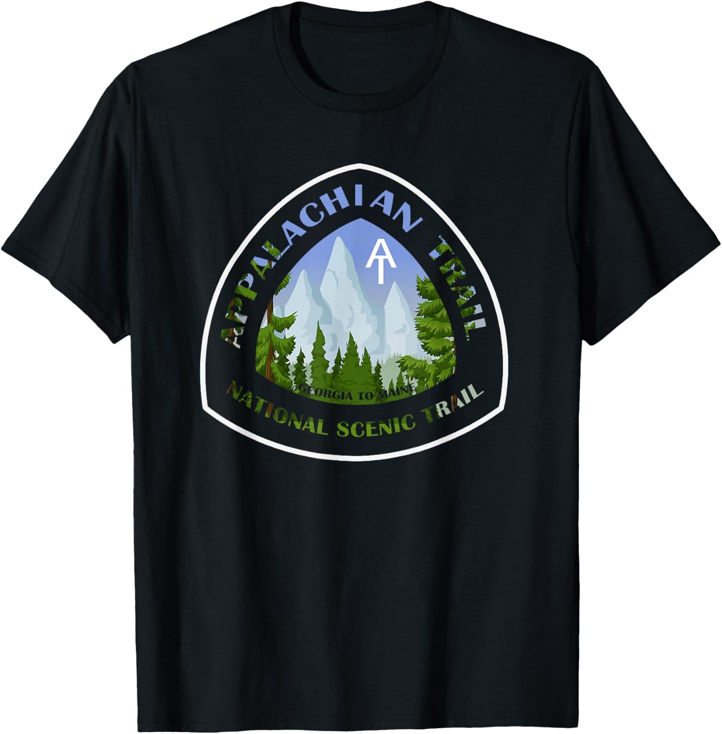 Appalachian Trail Scenic Mountain Views T-Shirt - T-Shirt | Black