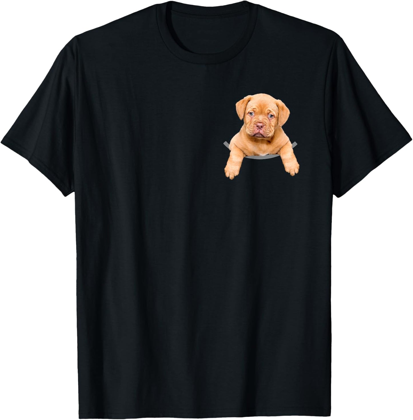 Dogue De Bordeaux in Pocket French Mastiff Dog Puppy Gifts Men Women Girls Kids T-Shirt - T-Shirt | Black