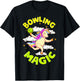 Funny Bowling Unicorn Design Gift Bowling Magic Outfit T-Shirt - T-Shirt | Black