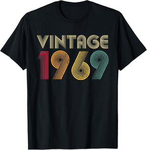 56th Birthday 1969 Vintage Men Women 56 Years Old T-Shirt - T-Shirt | Black