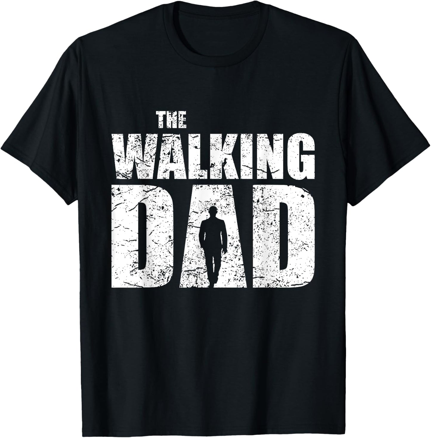 The Walking Dad Father Gifts Man Dead Retro Vintage Men Fun T-Shirt - T-Shirt | Black