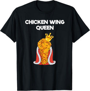 Funny Chicken Wing Fan - Queen T-Shirt - T-Shirt | Black