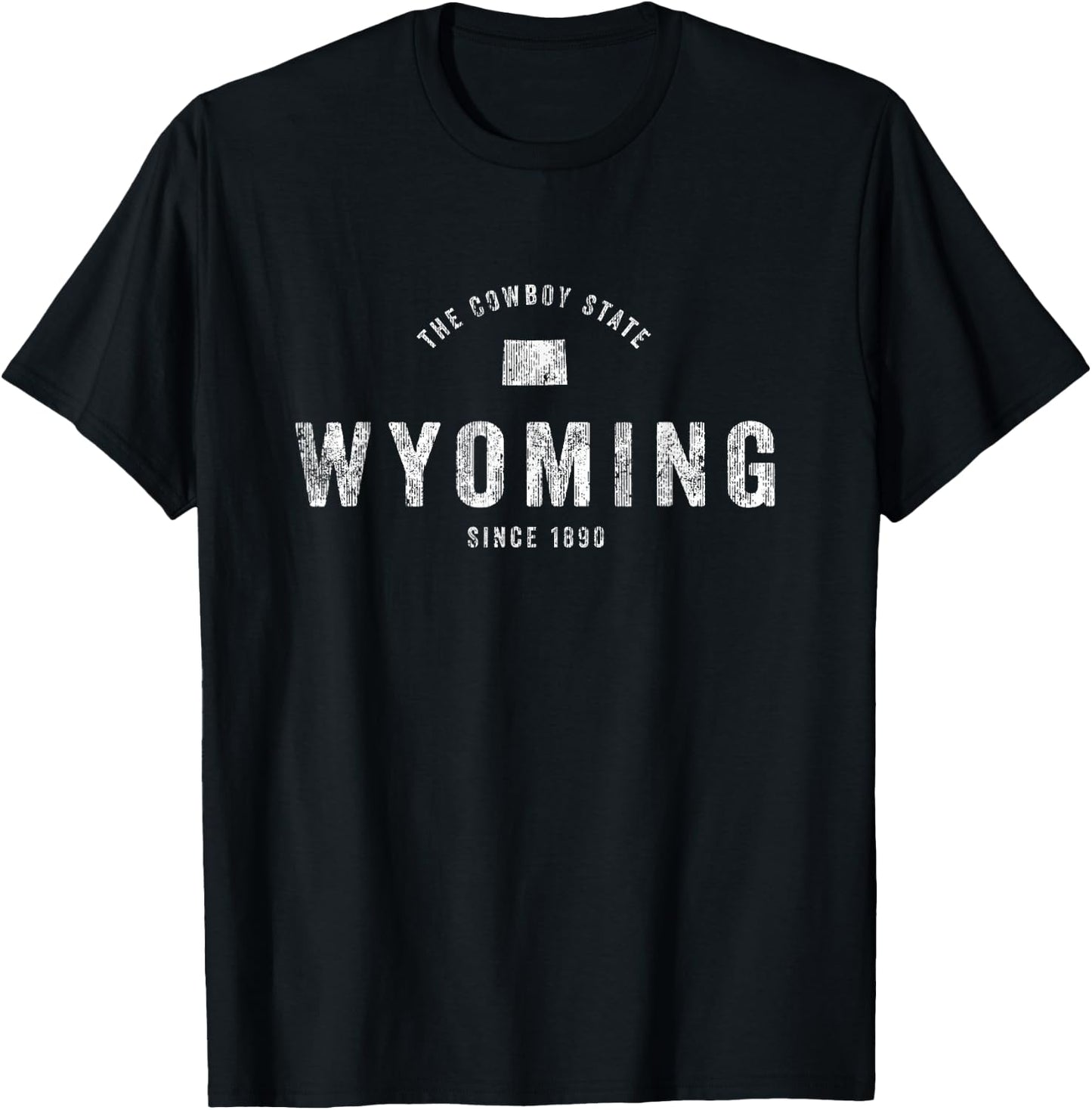 Wyoming Vintage Sports Design Retro WY Wyo T-Shirt - T-Shirt | Black